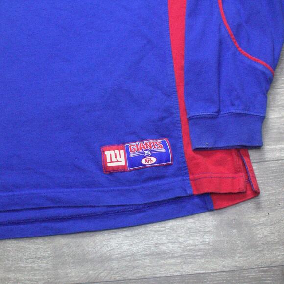 Y2K 06' NFL New York Giants Embroidered V-Neck Shirt Men's XL Rare - Picture 3 of 6